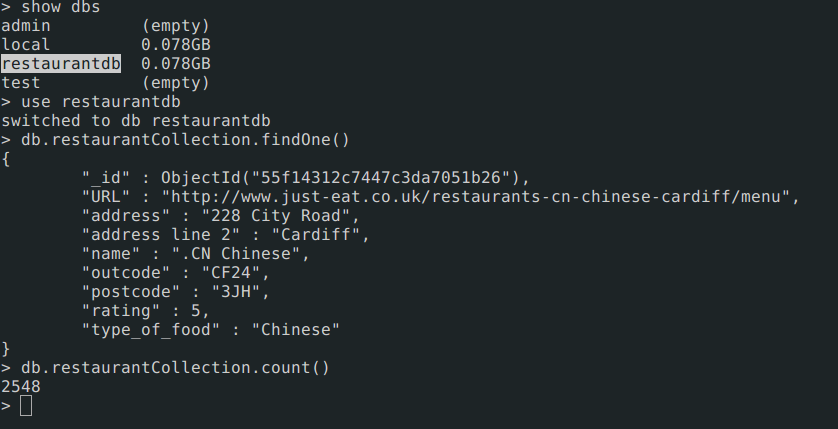 MongoDB server